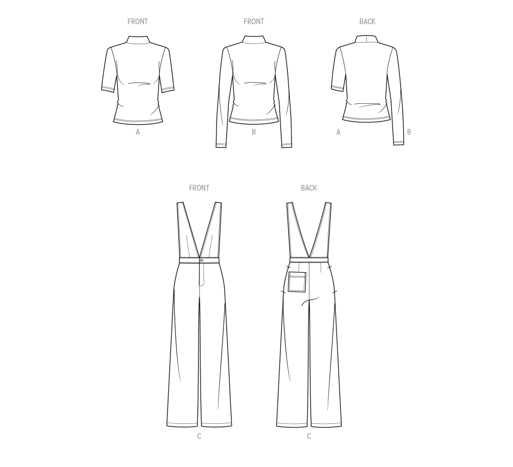 Know Me Schnittmuster ME2096 Damen Pullover und Latzhose