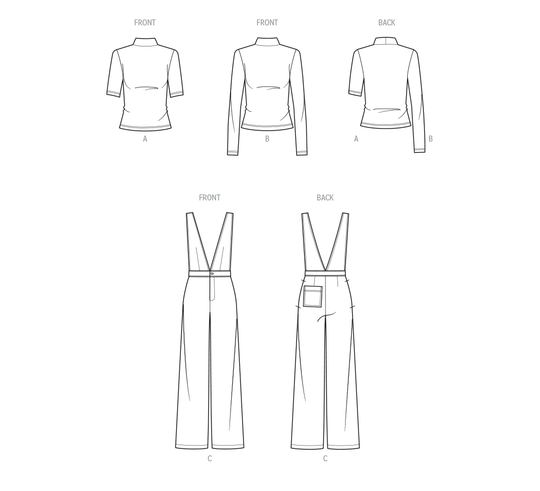 Know Me Schnittmuster ME2096 Damen Pullover und Latzhose