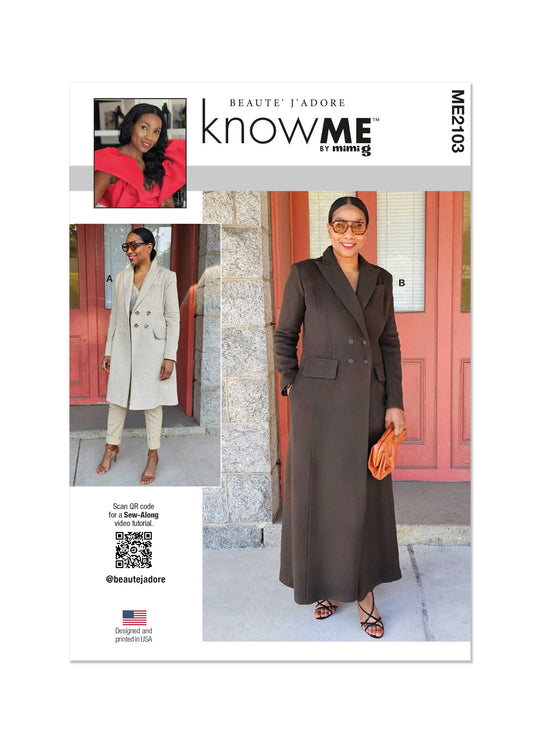 Know Me Schnittmuster ME2103 Damen Mantel