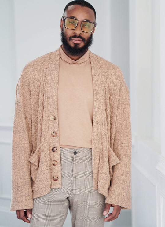 Know Me Schnittmuster ME2105 Rollkragenpullover und Strickjacke für Männer von Norris Dánta Ford