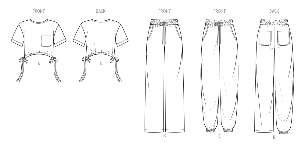Know Me Schnittmuster ME2110 Damen Strickoberteil und Stoffhose von Brittany J. Jones