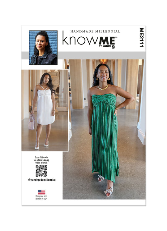 Know Me Schnittmuster ME2111 Damen Kleid in zwei Längen von Handmade Millennial