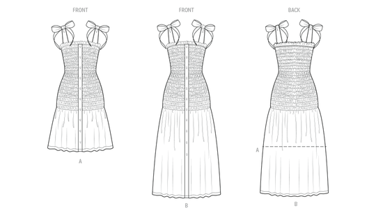 Know Me Schnittmuster ME2115 Damen Kleid in zwei Längen von Lydia Naomi