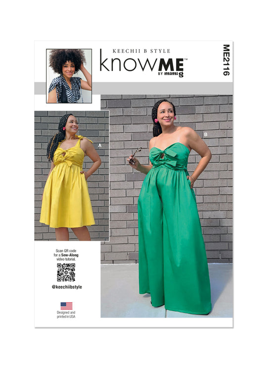Know Me Schnittmuster ME2116 Damen Kleid und Jumpsuit von Keechii B Style