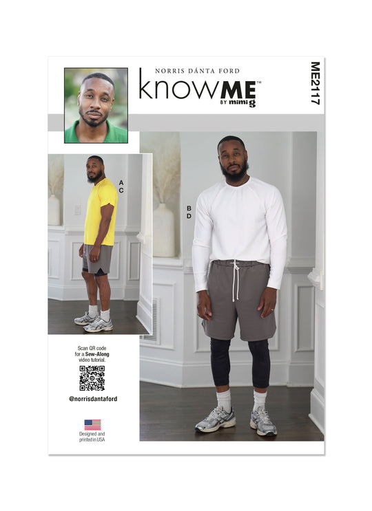 Know Me Schnittmuster ME2117 Herren Shorts in zwei Längen und Strickhemd von Norris Dánta Ford