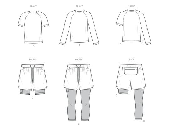 Know Me Schnittmuster ME2117 Herren Shorts in zwei Längen und Strickhemd von Norris Dánta Ford