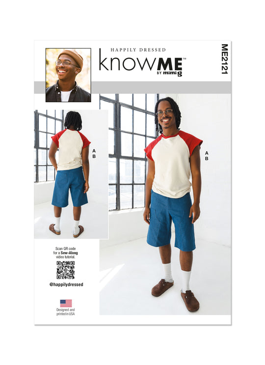 Know Me Schnittmuster ME2121 T-Shirt und Shorts für Männer von Happily Dressed