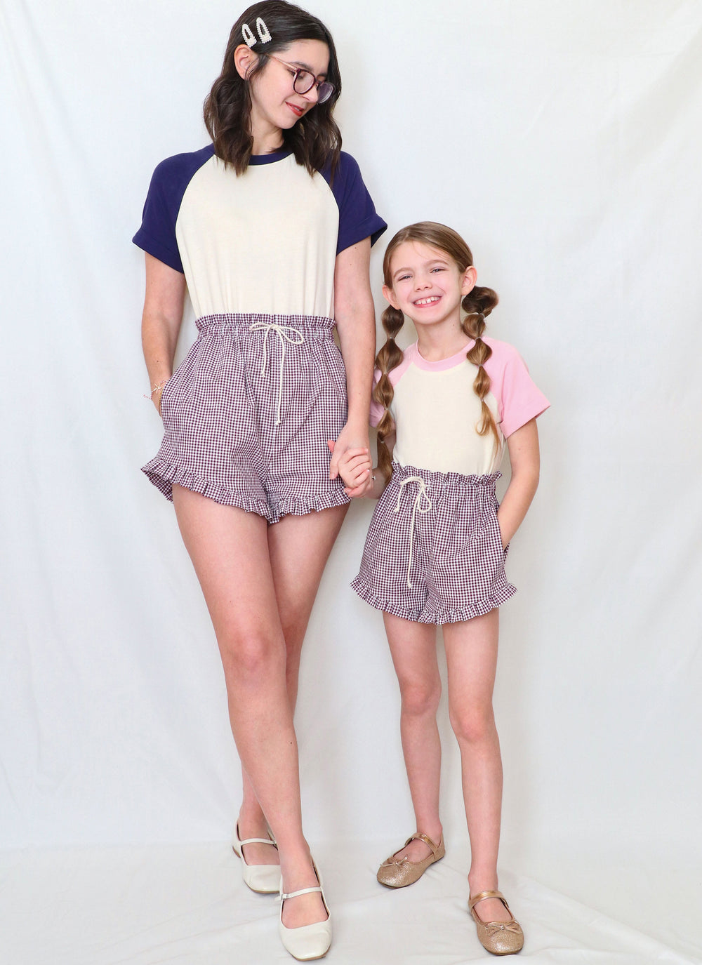 Know Me sewing pattern ME2123 T-shirt and shorts for girls and women by Holly Darling