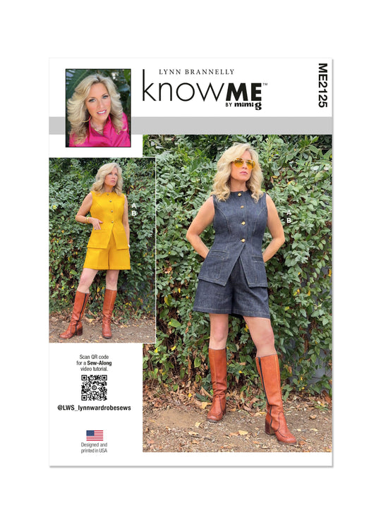 Know Me Schnittmuster ME2125 Weste und Shorts für Damen von Lynn Brannelly