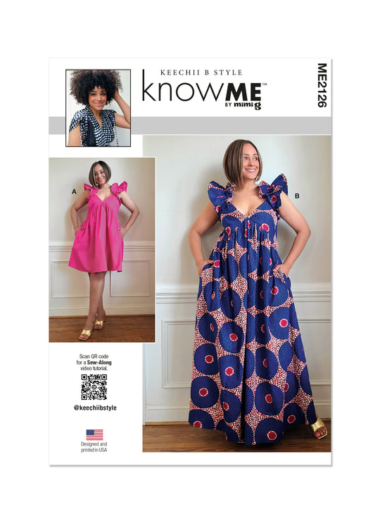 Know Me Schnittmuster ME2126 Kleid für Damen in zwei Längen von Keechii B Style