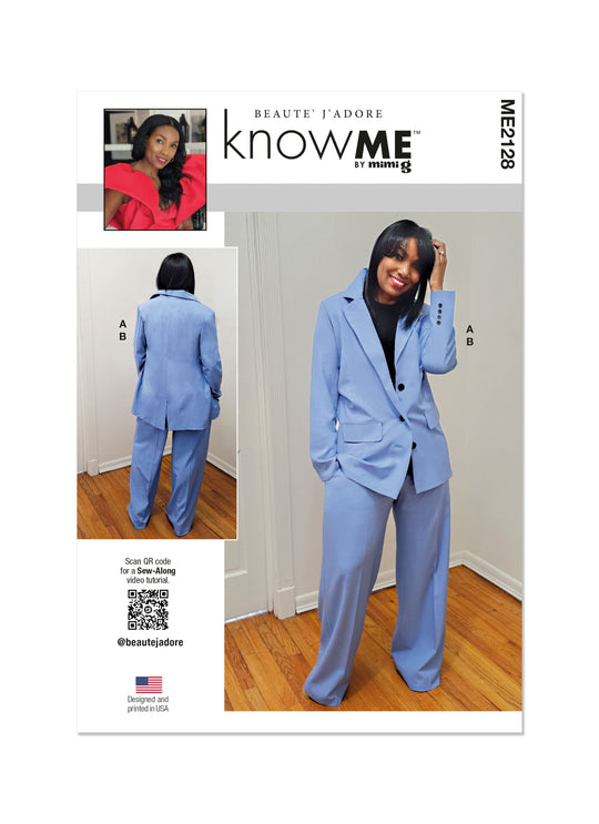 Know Me Schnittmuster ME2128 Jacke und Hose für Damen von Beaute' J'adore