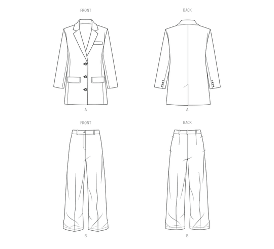 Know Me Schnittmuster ME2128 Jacke und Hose für Damen von Beaute' J'adore