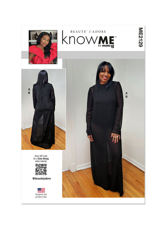 Know Me Schnittmuster ME2129 Bodysuit und Kleid für Damen von Beaute' J'adore