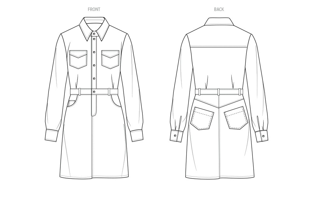 KnowMe sewing pattern ME2133 denim dress for girls and women by Britta – Schnittmuster-Online