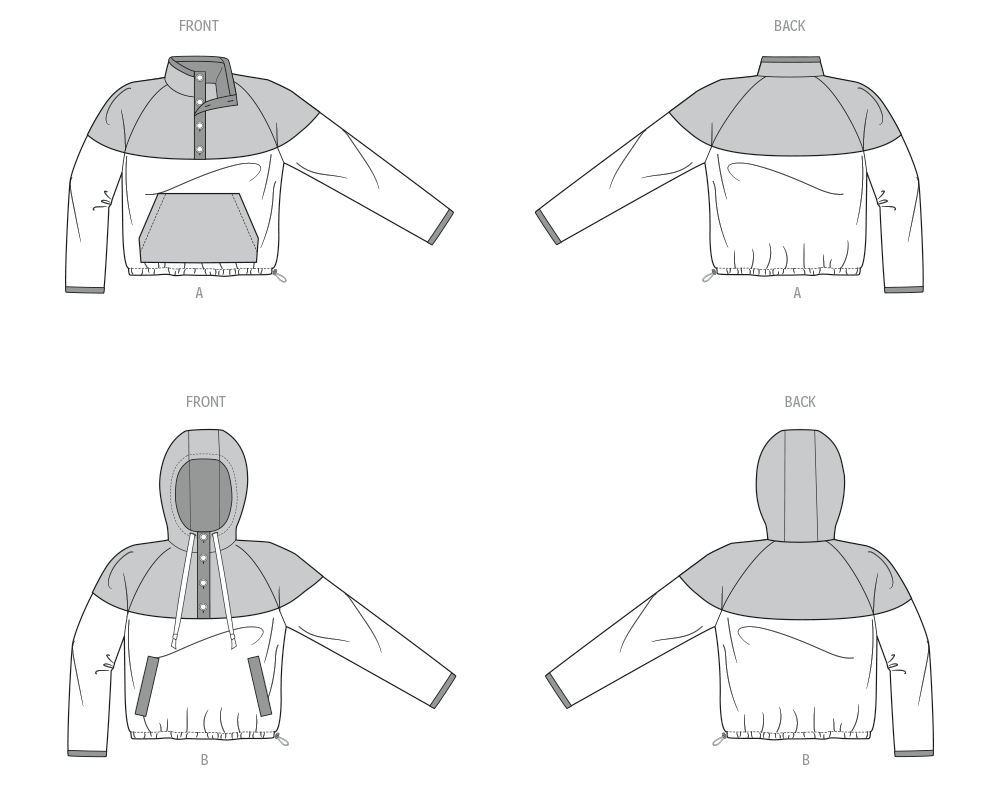 KnowMe Schnittmuster ME2136 Unisex-Kontrastjacken von Donny Q