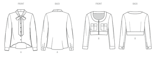 KnowMe Schnittmuster ME2137 Damenbluse und Jacke von Lynn Brannelly