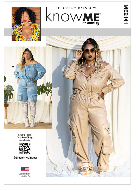 KnowMe Schnittmuster ME2141 Damen-Jumpsuit in zwei Längen von The Corny Rainbow