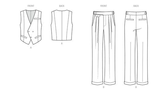 Know Me Schnittmuster ME2153 – Herren Weste & Hose von Julian Creates