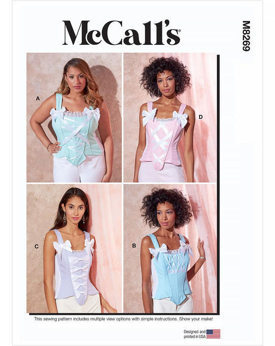 McCall’s Schnittmuster M8269 – Damen Korsage mit Cups & Korsettstäben