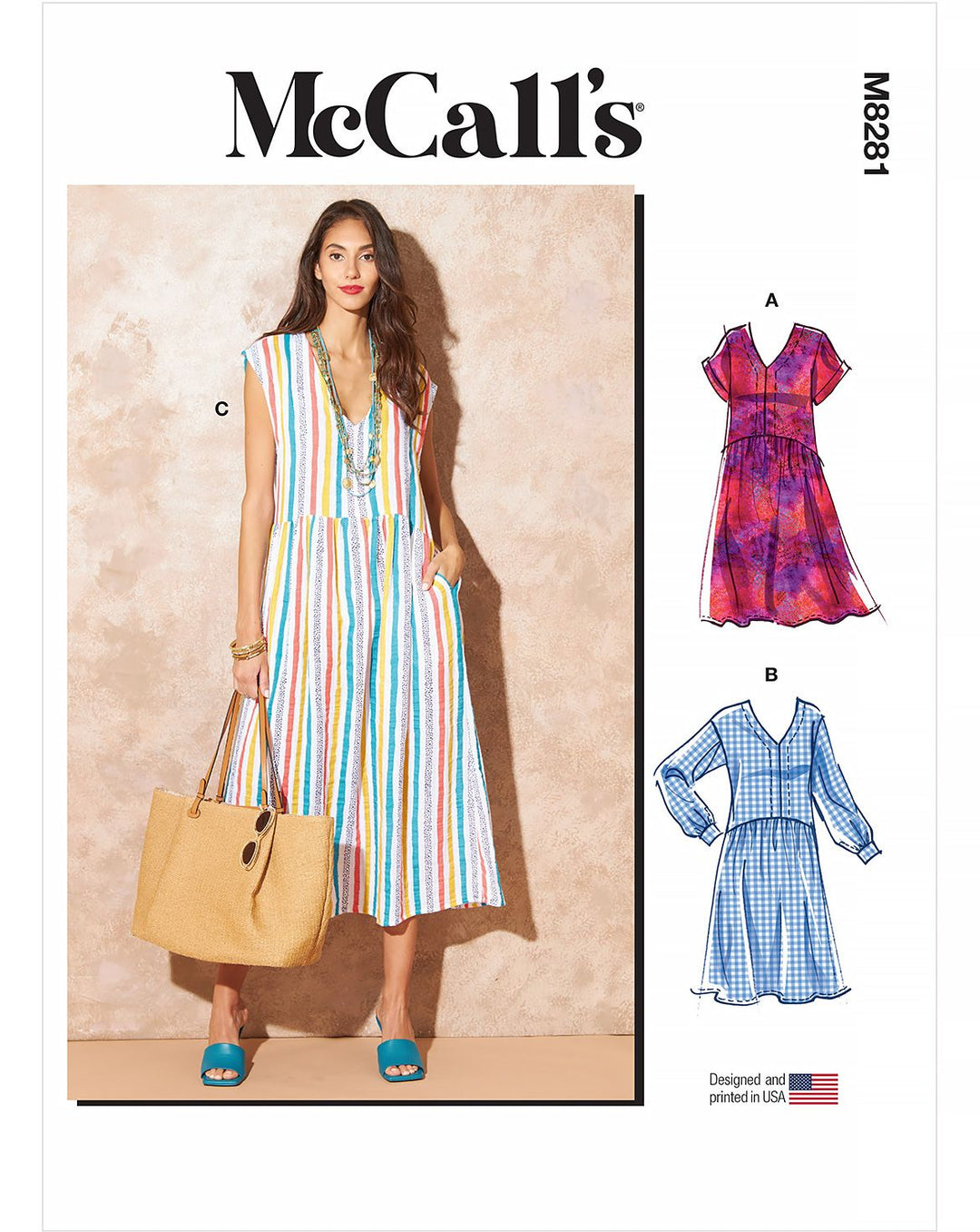 McCall's Schnittmuster M8281 – Damen Pulloverkleid mit V-Ausschnitt