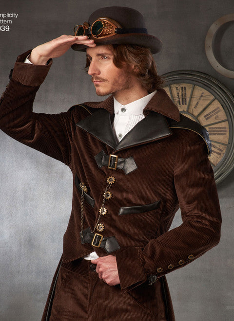 Simplicity Schnittmuster S1039 – Herren Cosplay-Kostüm mit Jacke & Hose