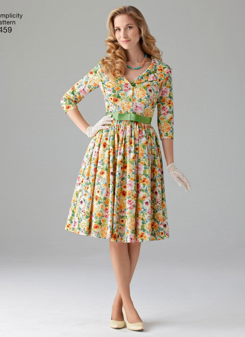 Simplicity Schnittmuster S1459 Zierliches Vintage Kleid 1950er Jahre