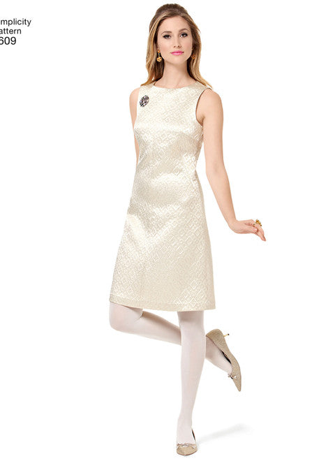 Simplicity Schnittmuster S1609 Typisches Vintage Kleid der 1950er Jahre