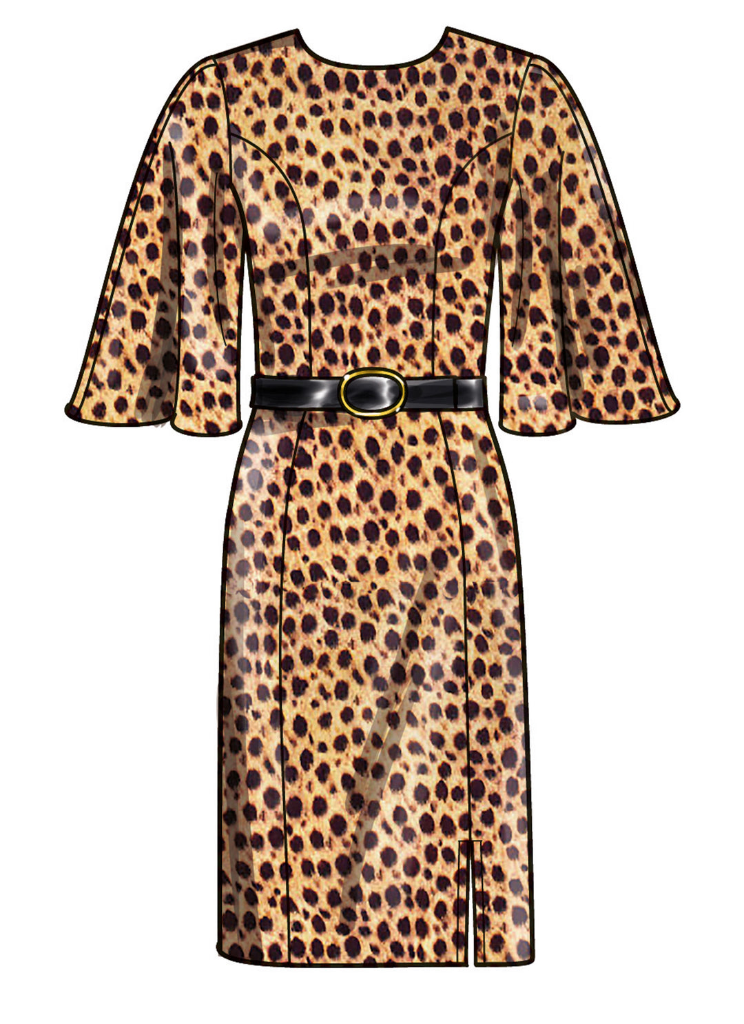 Simplicity Schnittmuster S3000 – Damen Kleid in drei Längen mit Bindegürtel