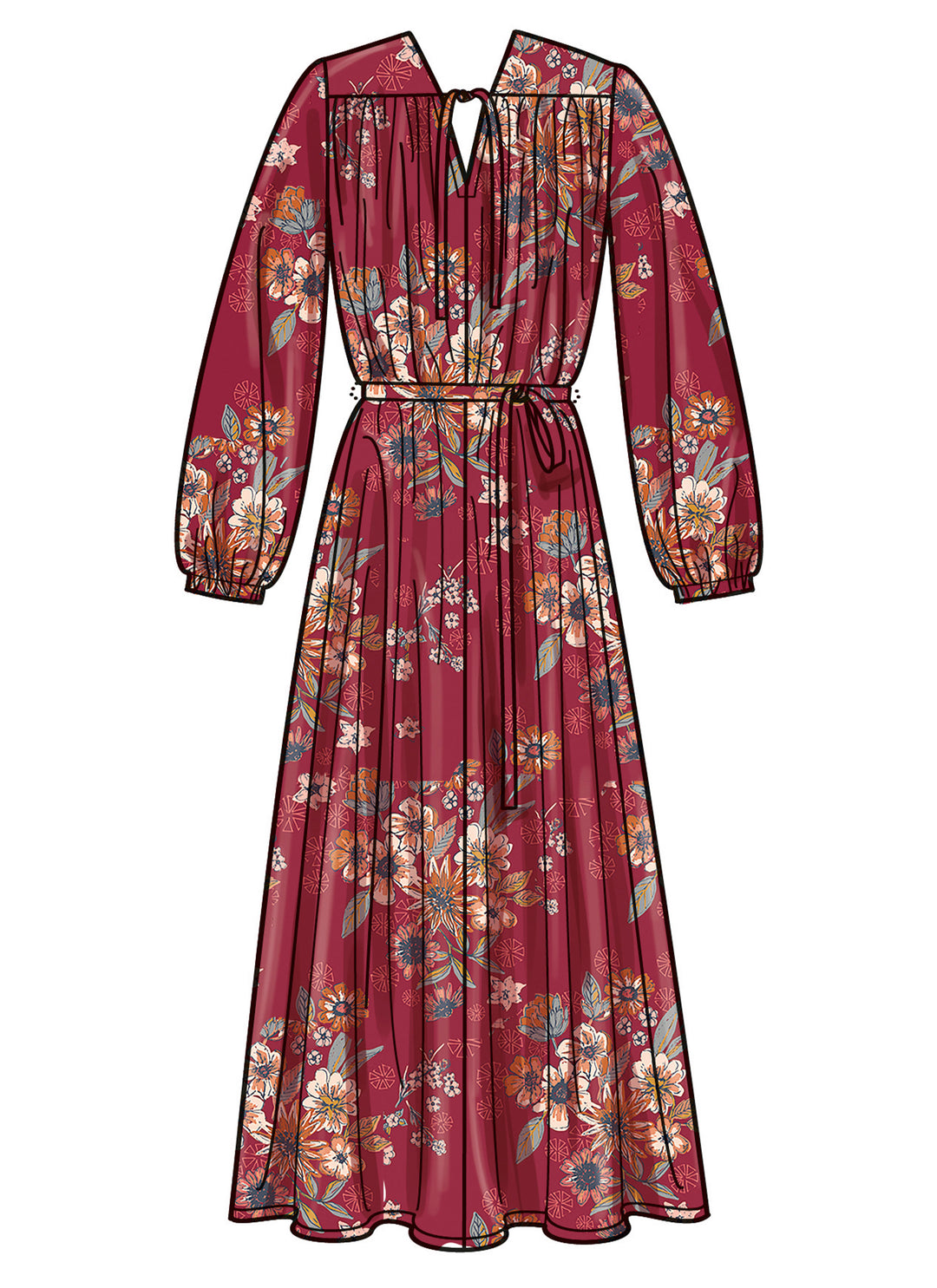 Simplicity Schnittmuster S3001 – Damen Kleid mit V-Ausschnitt & Bindeband