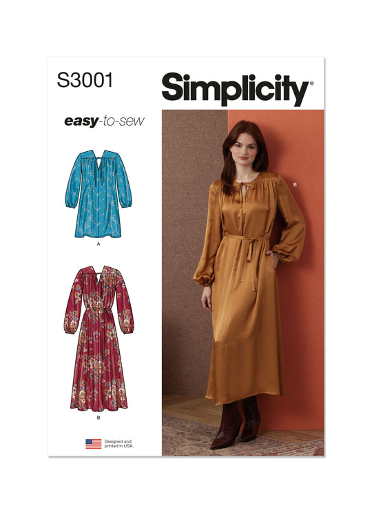Simplicity S3001 Women's Dress Pattern