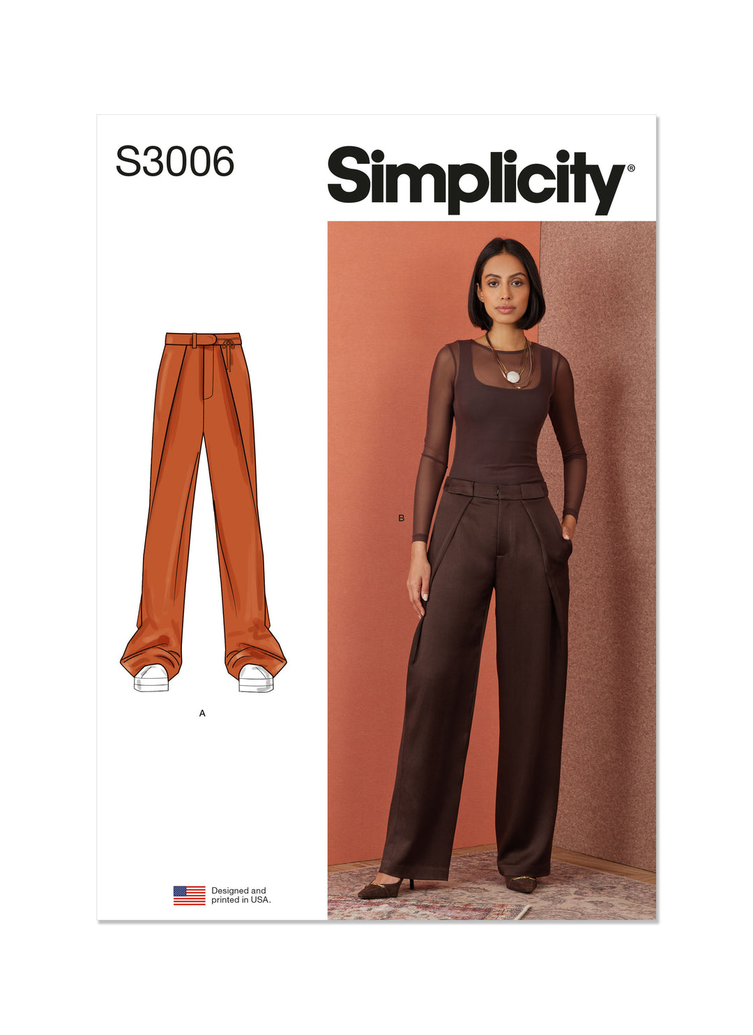 Simplicity Schnittmuster S3006 – Damen Wickelhose mit Taschen