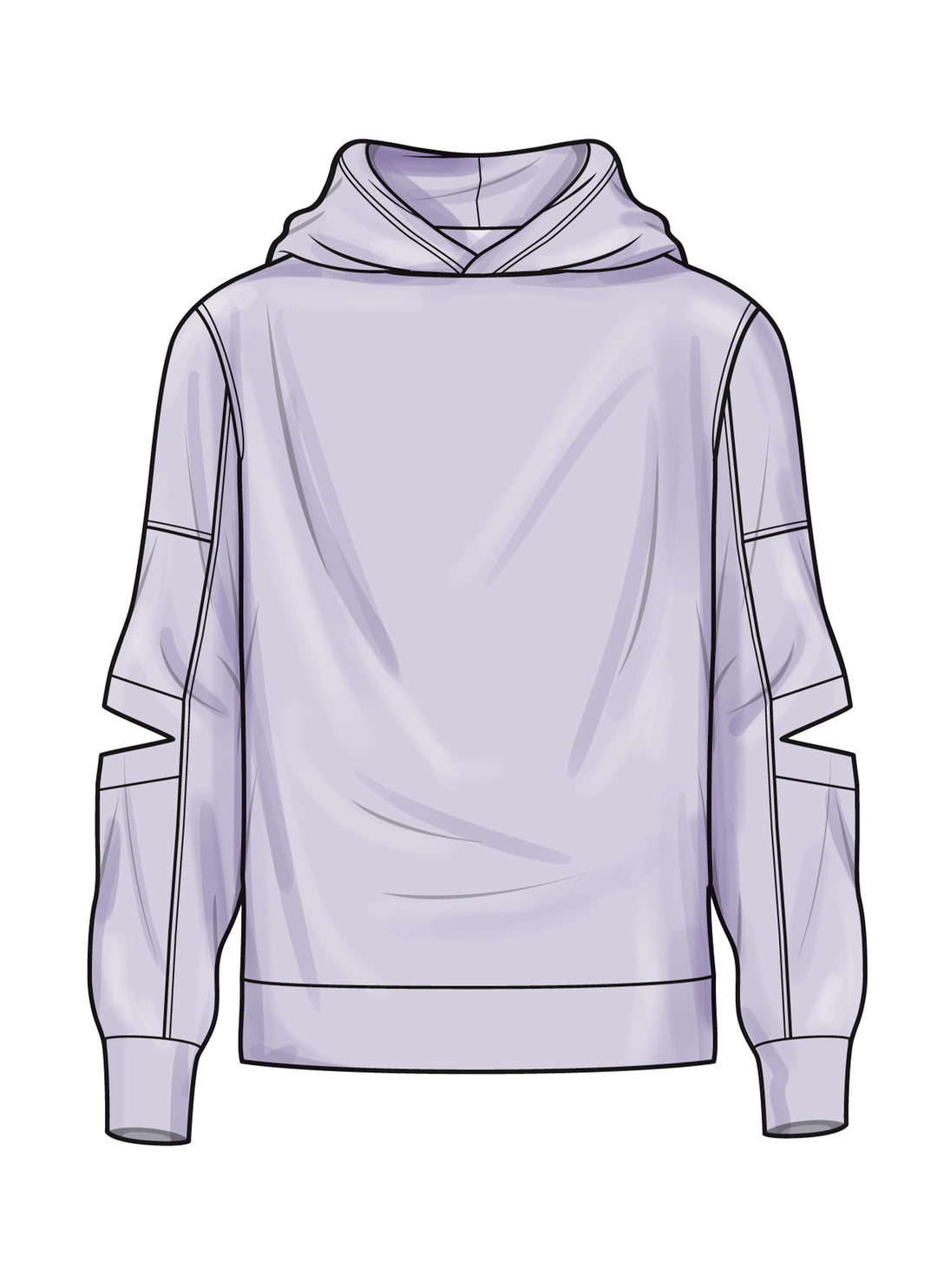 Simplicity Schnittmuster S3012 – Unisex Kapuzenpullover für Damen & Herren