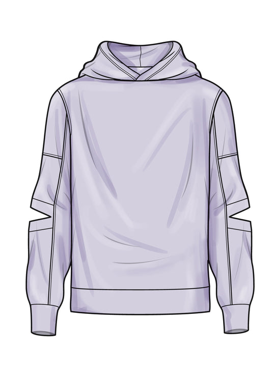 Simplicity Schnittmuster S3012 – Unisex Kapuzenpullover für Damen & Herren