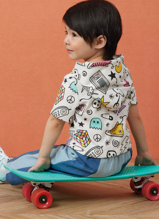 Simplicity Schnittmuster S3013 – Kapuzen-T-Shirt & Jeans für Kleinkinder