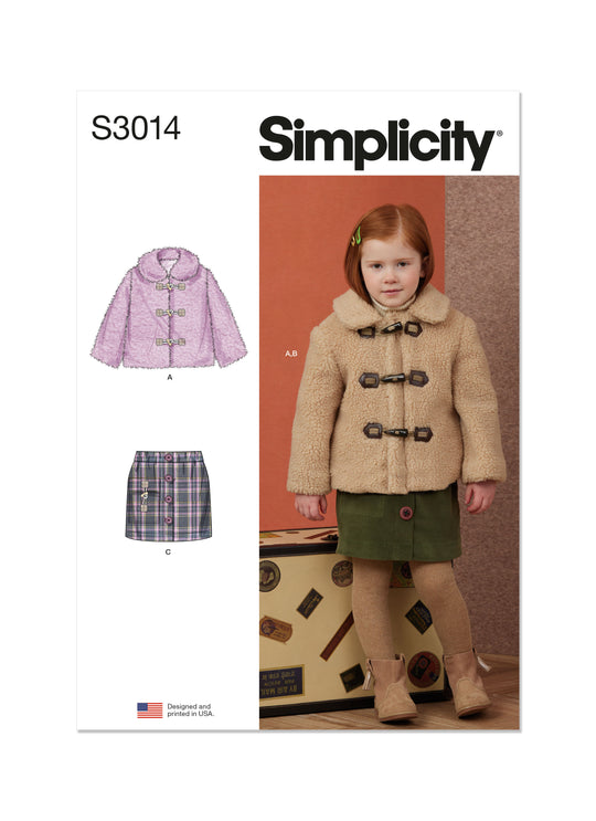 Simplicity Schnittmuster S3014 – Kinder Jacke & Röcke mit praktischen Details