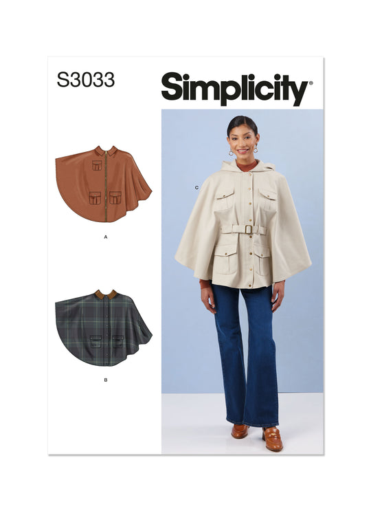 Simplicity Schnittmuster S3033 – Damen Capes & Umhänge