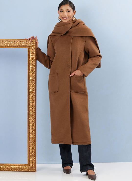 Simplicity Sewing Pattern S3034 - Misses' Coats with Shawl Collar