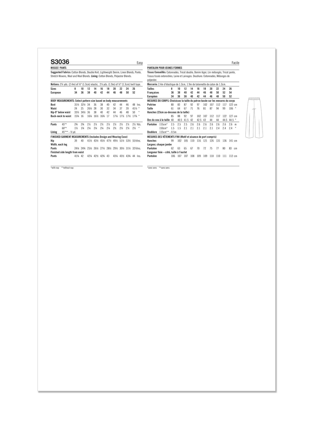 Simplicity Schnittmuster – Kinder & Mädchen Jogginghose mit Paspeln