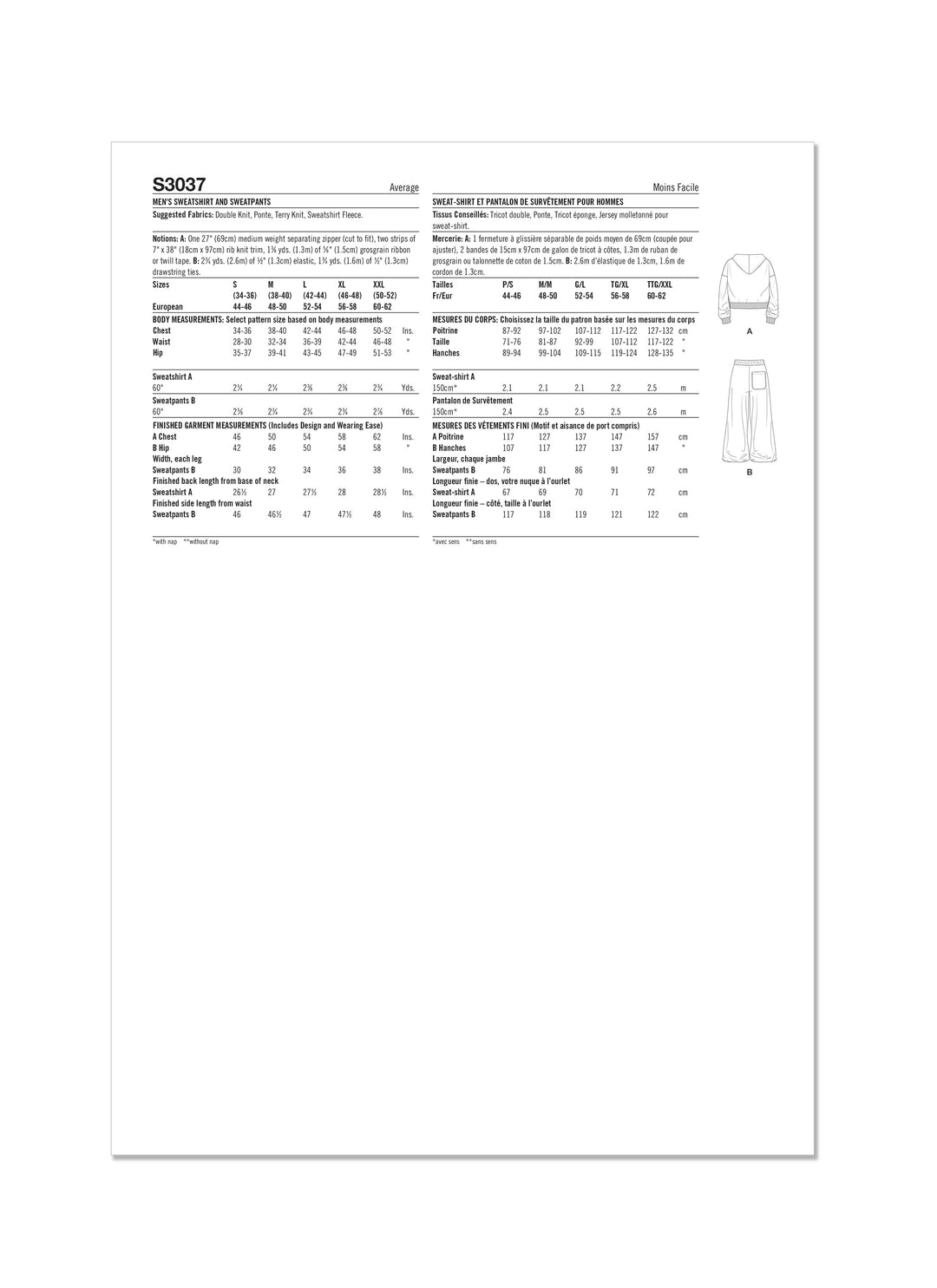 Simplicity Schnittmuster S3037 – Herren Sweatshirt & Jogginghose von Norris Dánta Ford