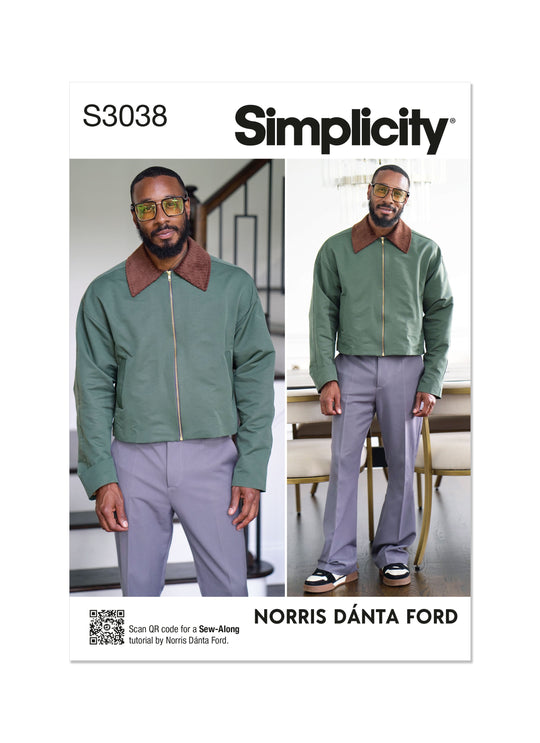 Simplicity Schnittmuster S3038 – Herren Jacke von Norris Dánta Ford