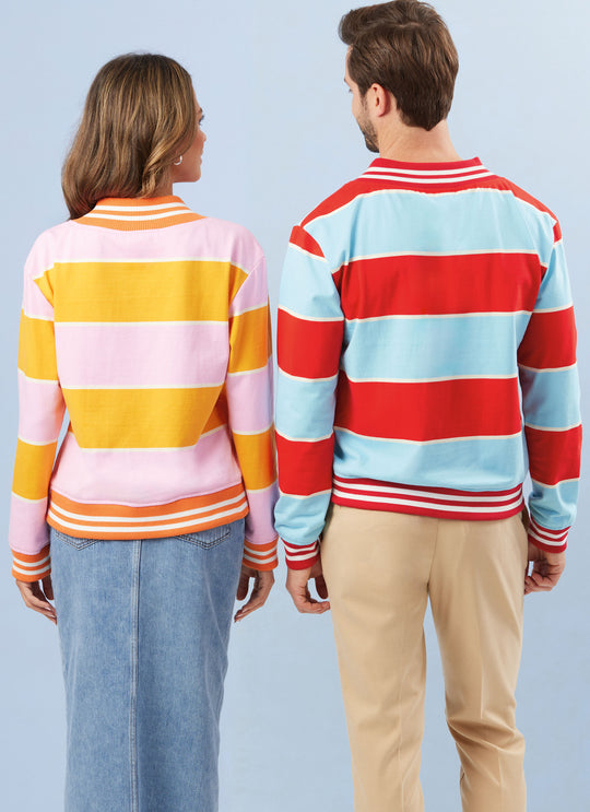 Simplicity Sewing Pattern S3040 – Unisex Cardigan & V-Neck Tops