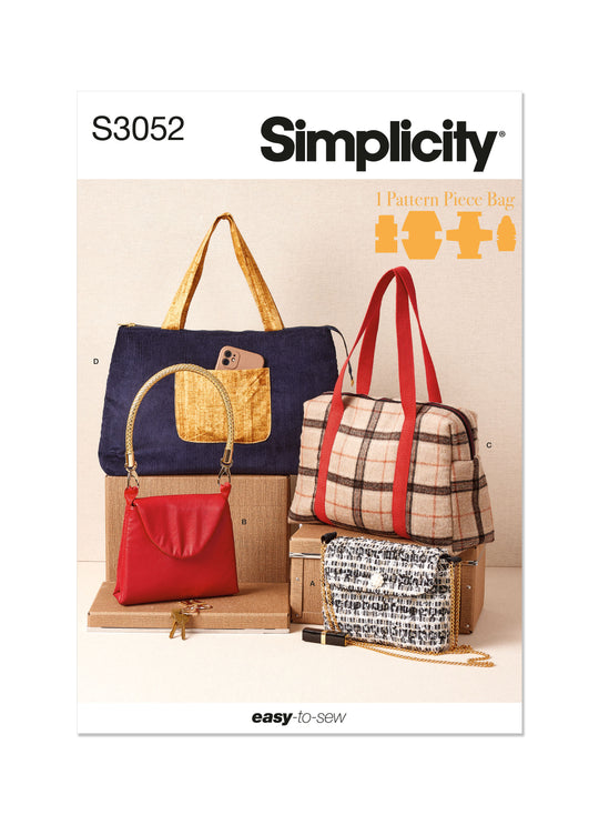 Simplicity Schnittmuster S3052 – Taschen nähen leicht gemacht