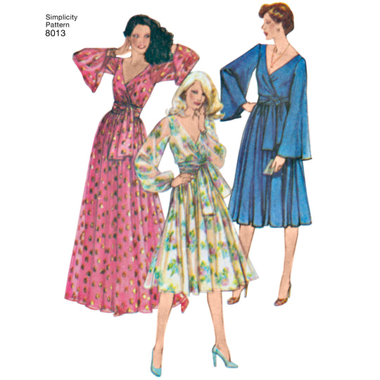 Simplicity Schnittmuster S8013 Frauen Vintage 1970s Kleid