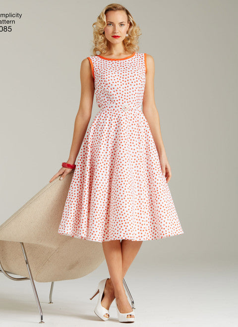 Simplicity sewing pattern S8085 Vintage wrap dress 1950s – Schnittmuster-Online