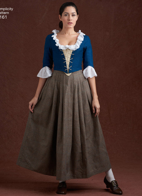Simplicity sewing pattern S8161 Ladies' costumes from the Scottish Highlands of the 18th century