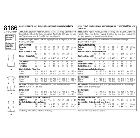 Simplicity Schnittmuster S8186 Träger-Kleid
