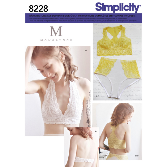 Simplicity Schnittmuster S8228 Unterwäsche-Set