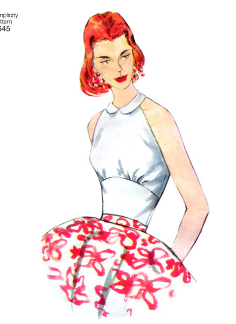 Simplicity Schnittmuster S8645 Vintage Top mit 4 Variationen 1950er Jahre