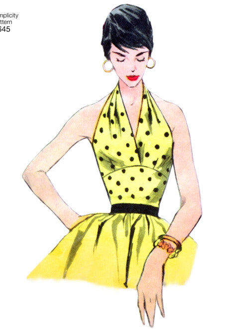 Simplicity Schnittmuster S8645 Vintage Top mit 4 Variationen 1950er Jahre