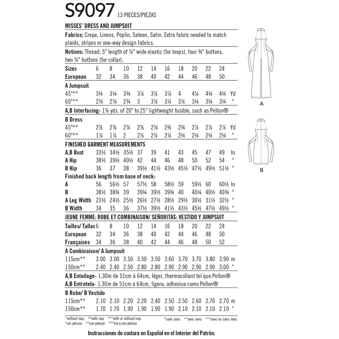 Simplicity Schnittmuster S9097